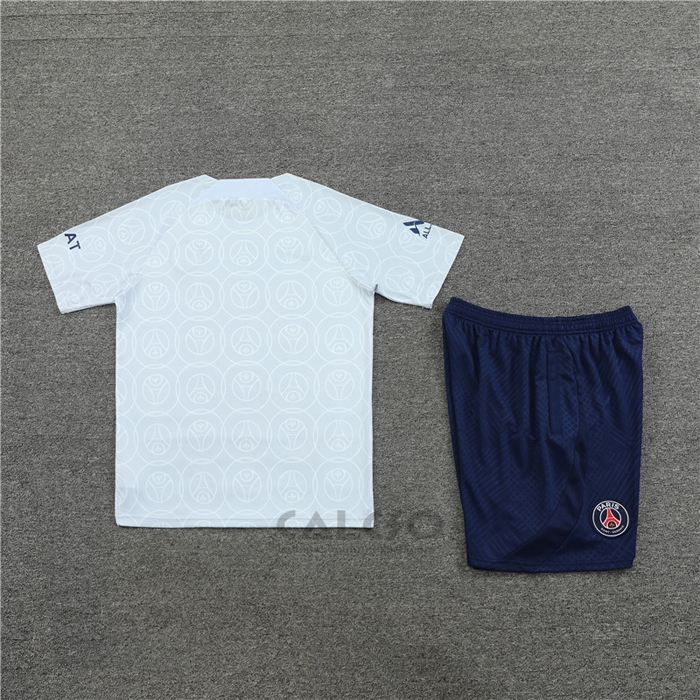 Tuta da Track Paris Saint-Germain Manica Corta 2022-2023 Grigio - Pantaloncini